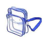 Borsa Trasparente | Tote Bag Trasparente a Tracolla | Tote Bag | Borsa Tote Tracolla | Per La Spiaggia Vacanze Palestra Viaggi Quotidiani Scuola Sport Concerti Festival, blu, Se référer au descriptif
