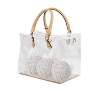 Borsa trasparente - tote borse trasparenti fatte amano, custode del trucco | Stadio trasparente, spiaggia, scuola, palestra, borse da lavoro, accessori di moda, organizzatori di trucco cosmetico e for
