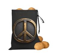 Borsa traspirante per conservare patate e cipolle con simbolo della pace