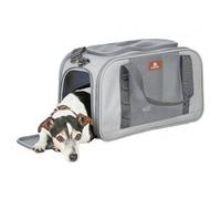 Borsa trasportino per cani Knuffelwuff: pieghevole, ventilata, con aperture a zip e tasca laterale per sacchetti igienici S 23x48x27 cm