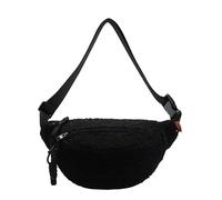 Borsa trasversale in pile generica in pile Sherpa for donna Mini Borsa a cintura ovunque con fibbia hardware di piccole dimensioni Fanny Pack alla moda Casa simpatica Custine Casa di viaggio