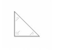 Borsa triangolare, 140 x 140 cm, autoadesiva, 100 tasche triangolari