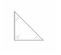 Borsa triangolare, 175 x 175 cm, autoadesiva, 100 tasche triangolari