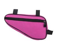 Borsa triangolare per bicicletta, 26 x 14 x 6 cm, in nylon, con chiusura a gancio e anello, design leggero e non interferente, per mountain bike e strada, compatibile con vari telai, colore nero