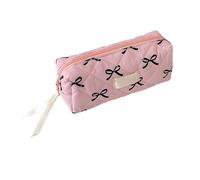 Borsa Trucco Con Fiocco - Borsa Imbottita Per Penne | Astuccio Imbottito Con Cerniera, Borse Colorate Articolo Da Toeletta Da Viaggio, Borsa Sacchetto Di Piume Per Ho, Nero, Consulte la