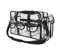 Borsa Trucco Grande Grande Tote in PVC con Manici | Borsa a Tracolla in PVC Trasparente per Viaggio, Eventi Sportivi, Spiaggia con Manici, per Lozioni, Saponi, Pennelli