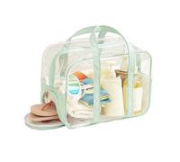 Borsa Trucco in PVC Trasparente con Cerniera per Articoli da Toeletta e Cosmetic