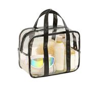 Borsa Trucco in PVC Trasparente Leggera con Chiusura per SICURA con Cerniera per