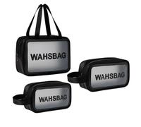 Borsa Trucco Professionale Borsa for il trucco for trasparente da viaggio impermeabile in PU for for lavaggio Scatola for cosmetici per viaggio trucco organizzazione beauty(Black set)