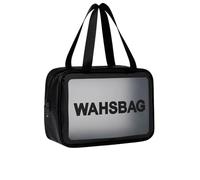 Borsa Trucco Professionale Borsa for il trucco for trasparente da viaggio impermeabile in PU for for lavaggio Scatola for cosmetici per viaggio trucco organizzazione beauty(Black large)