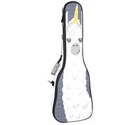 Borsa Ukulele Alpaca I Choose To Be A Unicorn Pattern Ukulele Custodia per Soprano Tenore Concert 23 Pollici 10 MM Spessa Morbida Imbottita Cinghie Regolabile Gig Bag