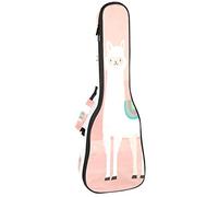 Borsa Ukulele Alpaca Lama E Cactus Behind The Mountain Ukulele Custodia per Soprano Tenore Concert 23 Pollici 10 MM Spesso Morbido Imbottito Cinghie Regolabile Gig Bag
