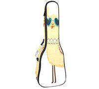 Borsa Ukulele Carino Llama Alpaca Modello Ukulele Custodia per Soprano Tenore Concert 23 Pollici 10 MM Spessore Morbido Imbottito Cinghie Regolabile Gig Bag
