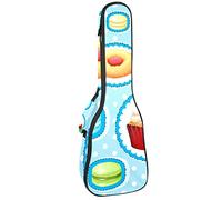 Borsa Ukulele Cartone Animato Carino Delizioso Dolci Modello Ukulele Custodia per Soprano Tenore Concert 23 Pollici 10 MM Spessore Morbido Imbottito Cinghie Regolabile Gig Bag