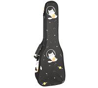 Borsa Ukulele Gatto Galleggiante nello Spazio Custodia Ukulele per Soprano Tenore Concert 23 Pollici 10 MM Spessore Morbido Imbottito Cinghie Regolabile Gig Bag