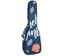 Borsa Ukulele Hello Winter Blu Scuro Ukulele Custodia per Soprano Tenore Concert 23 Pollici 10 MM Spessore Morbido Imbottito Cinghie Regolabile Gig Bag