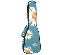 Borsa Ukulele Margherita Fiore In Blu Ukulele Custodia per Soprano Tenore Concert 23 Pollici 10 MM Spessore Morbido Imbottito Cinghie Regolabile Gig Bag