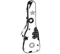 Borsa Ukulele Nuvole Nere Ukulele Custodia per Soprano Tenore Concert 23 Pollici 10 MM Spessore Morbido Imbottito Cinghie Regolabile Gig Bag