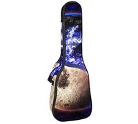 Borsa Ukulele Space Moon And Earth Yin Yang Ukulele Custodia per Soprano Tenore Concert 23 Pollice 10 MM Spessa Morbida Imbottita Cinghie Regolabile Gig Bag
