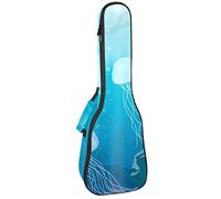 Borsa Ukulele Subacquea Meduse Blu Mare Ukulele Custodia per Soprano Tenore Concert 23 Pollici 10 MM Spessore Morbido Imbottito Cinghie Regolabile Gig Bag