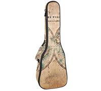 Borsa Ukulele Vintage Retro Vecchio Mondo Modello Ukulele Custodia per Soprano Tenore Concert 23 Pollici 10 MM Spessore Morbido Imbottito Cinghie Regolabile Gig Bag