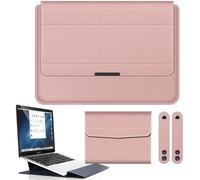 Borsa universale multifunzione impermeabile per notebook in pelle PU da 11-17 pollici, custodia pieghevole per computer portatile con custodia per mouse e supporto, imbottita con supporto 3-in-1