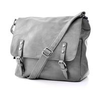 Borsa uomo donna fibbie vintage pelle cuoio scuola militare tracolla messanger