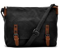 Borsa uomo donna fibbie vintage pelle cuoio scuola militare tracolla messanger