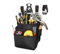 Borsa Utensili da Cintura | Organizer Impermeabile A 3 Strati In Oxford Ad Anca | Cintura Lavoro - Per Elettricista Meccanico Fai Da Te