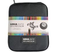 Borsa Valigetta Art Box Skylinecolor Nero con Pastelli in Legno MINA 4.0-110 colori Limited Edition by Pool Over con omaggio penna pailettes 6 penne in 1