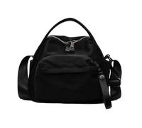 Borsa Veluna - Borsa da donna | Borsa casual in nylon con cerniera, olso incrociato di grande capacità per viaggi, scuola, lavoro, viaggio, routine urbana, stile, nero, Consulte la descripción