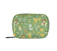 Borsa verde della medicina del fumetto del cavallo del ragazzo della mucca con gli scomparti staccabili caso portatile di viaggio dei