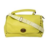 Borsa verde lime con borchie donna a mano borchiata da lavoro ufficio tipo bag messenger postina grande capiente con tracolla porta documenti shopping shopper Verde lime autunno inverno 2025 2026