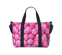 Borsa versatile da viaggio con stampa di palline da tennis, colore rosso brillante, borsa a tracolla da viaggio per ogni tua esigenza, Nero , Taglia unica, Borsa da viaggio a mano
