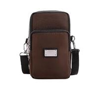 Borsa versatile per telefono cellulare tinta unita piccola borsa a tracolla borsa verticale borsa per cambio borsa valigetta Candy Bag, Caff, Etichettalia unica