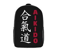 Borsa Viaggio Aikido Delle Arti Marziali Zaino L'Uso Quotidiano Zaino Per La Scuola Unisex Daypack Per Adulti, Trekking, Scuola, 43X32X14Cm