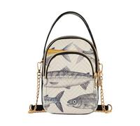 Borsa vintage per telefono con tartarughe marine da viaggio | Borsa a tracolla per telefono con tre modi di trasporto: a tracolla, a spalla o dalla maniglia superiore