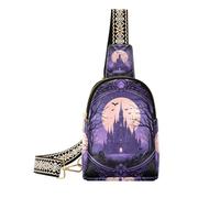 Borsa viola alla moda Mistero Castello per donna impermeabile fanny pack borse a tracolla per il viaggio, Mistero Castello Viola, 1 size