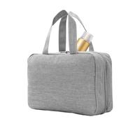 Borsa WC pieghevole - Wet Dry Travel Organizer | PVC Leak Resistant Design Display Cosmetics Clearly Improves Packing Efficiency Supports Portable Bathroom Storage for Women, grigio, descrizione