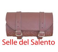 Borsa x moto pelle Marrone 20x10 Barilotto custom Chopper Bobber portaattrezzi