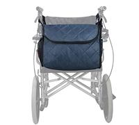 Borsa zaino per sedia a rotelle, 6 colori, grande accessorio da appendere sul retro, leggero, organizer per sedie a rotelle per camminatori, rollatori, scooter (blu navy)