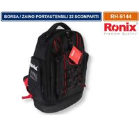 BORSA ZAINO PORTAUTENSILI 22 SCOMPARTI TESSUTO OXFORD 1680D
