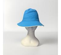 BORSALINO CAPPELLO BUCKET A SEI SPICCHI COTONE AZZURRO