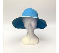 BORSALINO CAPPELLO CLOCHE A SEI SPICCHI COTONE AZZURRO
