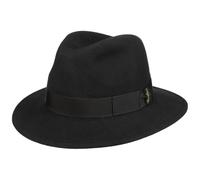 Borsalino Cappello Traveller Indiana, Pura Lana Superfine (60, Nero)