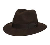 Borsalino Cappello Traveller Indiana, Pura Lana Superfine (60, Marrone Scuro)