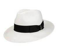 Borsalino Cappello Panama Big Brim Donna/Uomo - Made in Italy Paglia Bogart con Nastro Grosgrain, Grosgrain Primavera/Estate Estate - 57 cm Natura-Nero