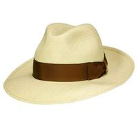 Borsalino Quito Fedora - Cappello da panama con tesa larga marrone naturale (714-5). 58