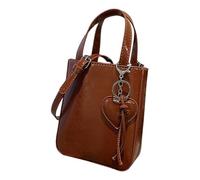 Borse a benna per le donne - Borsa in pelle PU borsa a tracolla, borsa da lavoro casual, pendolari giornalieri telefoni chiavi portafoglio elegante piccole agenzie di viaggio e uso quotidiano, marrone