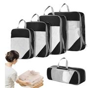 Borse a compressione per viaggio, 5 borse a compressione pieghevoli, organizzatore di stoccaggio, per adolescenti, adulti, donne, uomini, traslochi